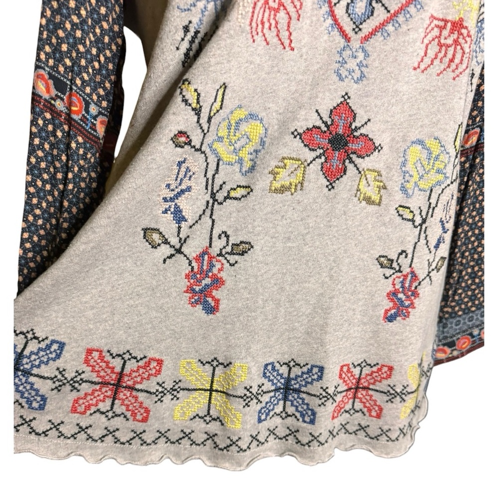 John Mark Primavera Boho Multicolor Embroidered L… - image 7
